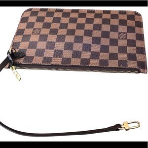 Louis Vuitton Neverfull Pouchete Mm Damier Ebene